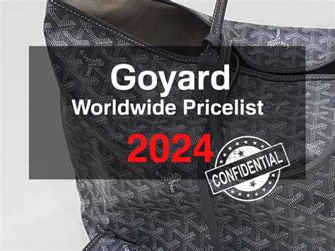 goyard japan price 2019|Goyard price list 2024.